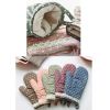 Fashion Kitchen Craft Heat Resistant Cotton Oven Glove Single Cooking Mitts, Blue Wave Point