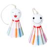 4 Pcs Cute Badminton Wind Chime Bell Ceramic Windchime for Indoor/Outdoor, Random