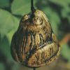 Retro Cast Iron Frog Wind Chime Bell Outdoor Decor Rustic Windchime for Garden, Gold
