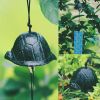 Retro Cast Iron Tortoise Wind Chime Bell Outdoor Hanging Windchime for Garden, Black