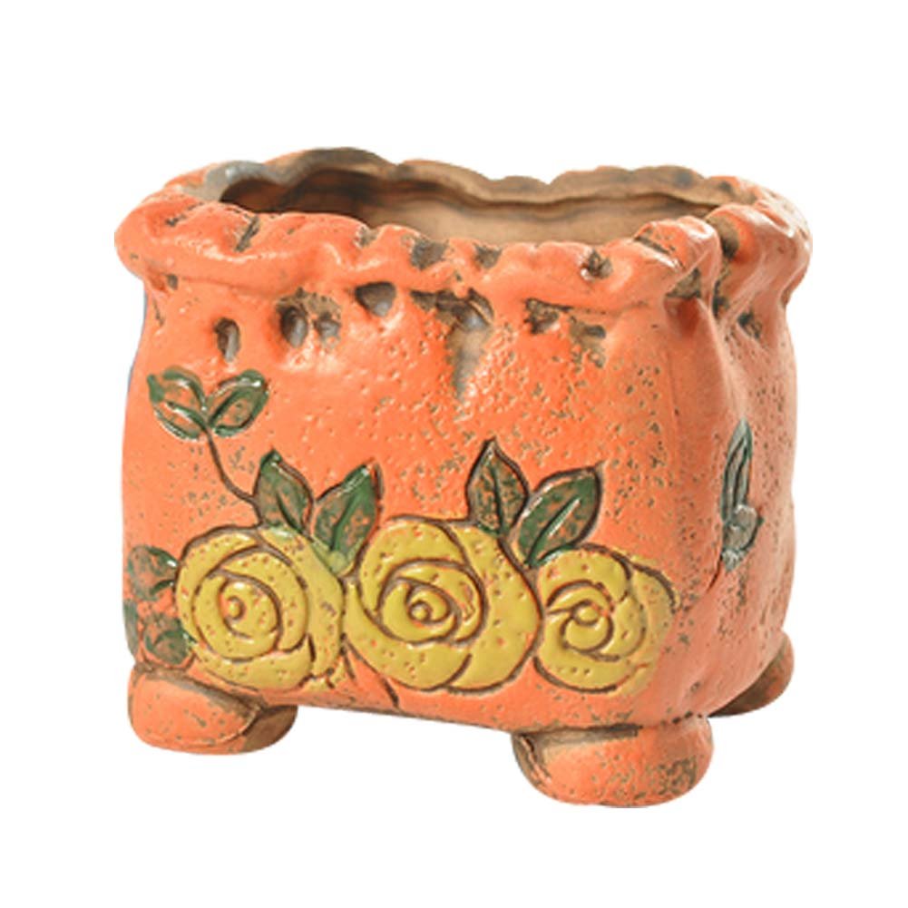 Set of 2 Small Garden Pots Creative Flowerpots Succulent Plant Ceramics Pots [J]