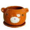 Creative Cute Decor/Gift Lovely Bear Earthenware Planter Flower Pot 4.3*3.9"
