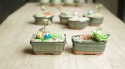Mini Bathtub Shape Ceremic Plant Pot --7