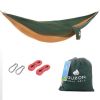 Multifunctional Camping Hammock Hanging Bed Double Size[2.6*1.3m]DarkGreen/Camel