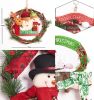 "Snowman Christmas Wreath Small Front Door Wreaths Holiday Christmas Decorations (14"")#13"