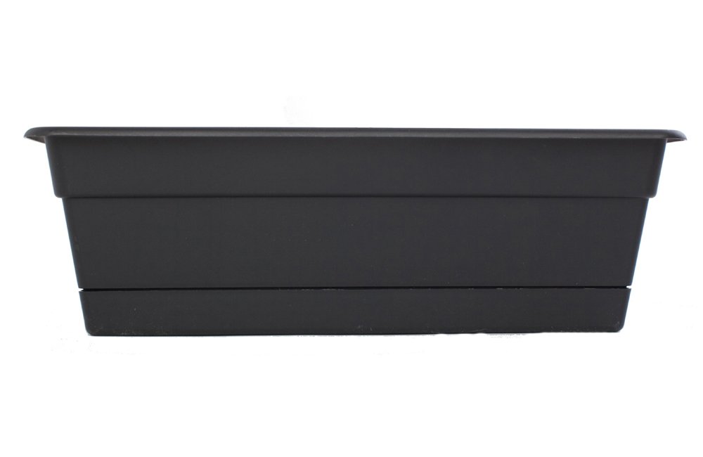 Bloem 24in Dura Cotta Window Box Black