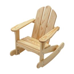 Little Colorado Kids Seating Childs Adirondack Rocking Chair Sanded and Unfinished